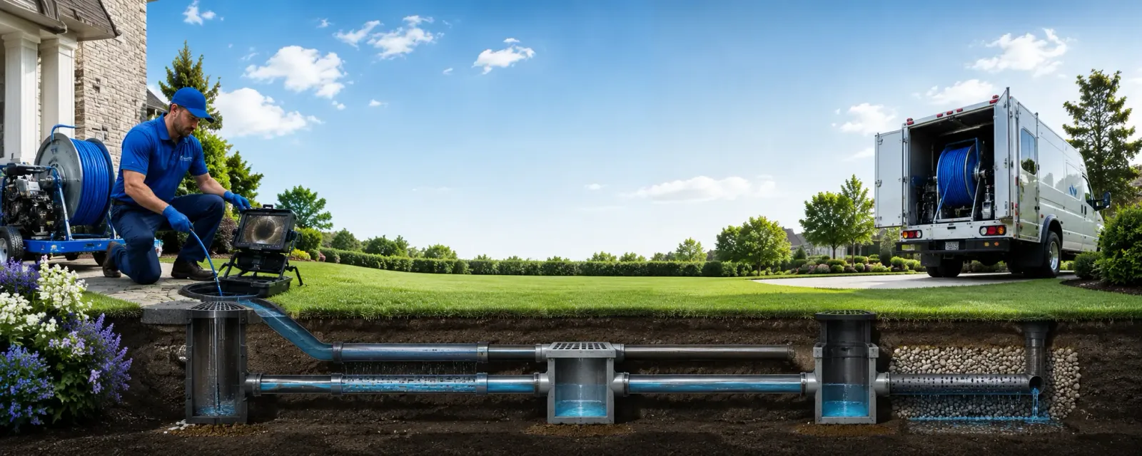 Outdoor drain cleaning information for Fontana, KS